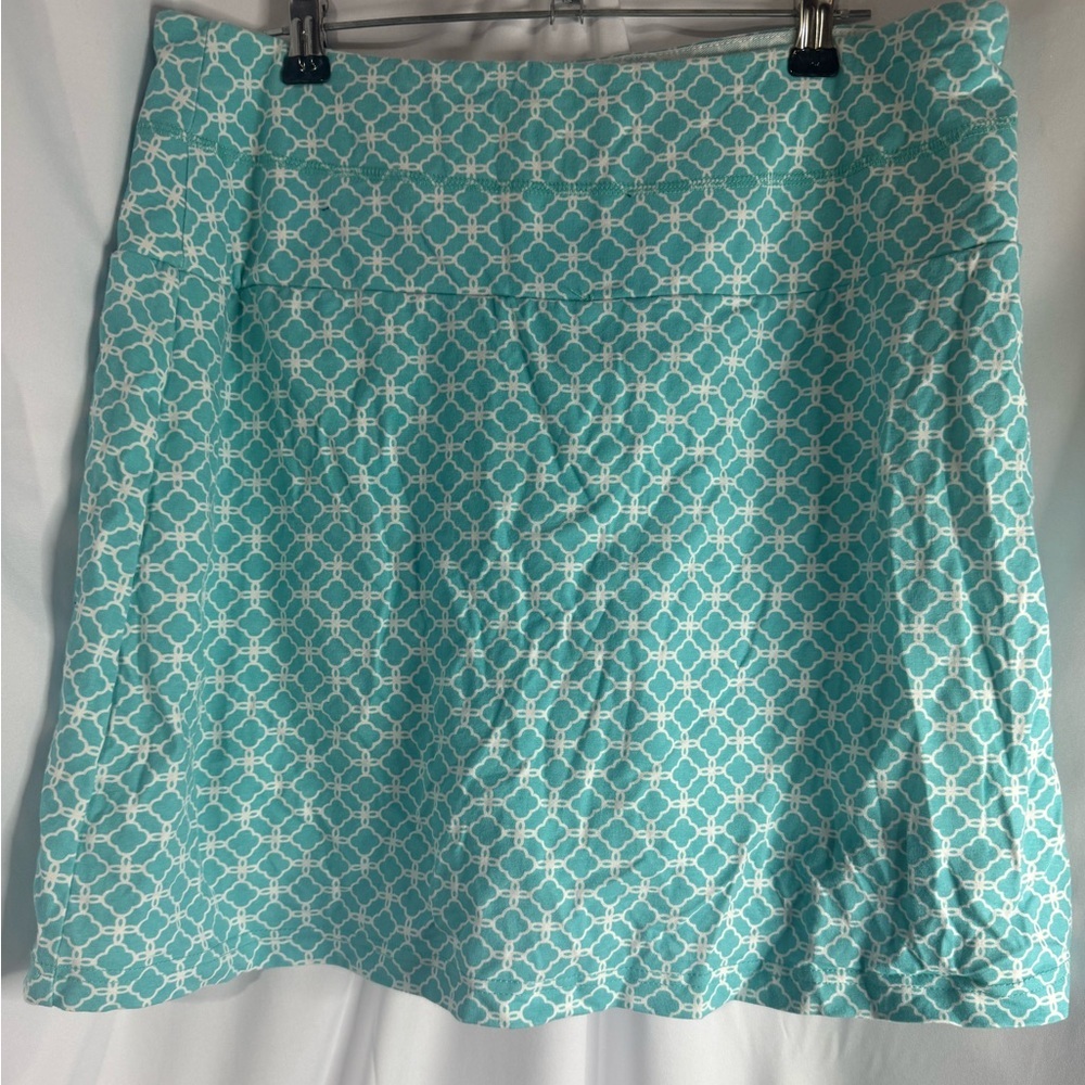 Aqua Patterned Women's Skort